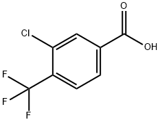 3-クロロ-4-トリフルオロメチル安息香酸 化学構造式