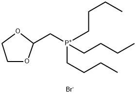 三丁基(1,3-二恶烷-2-基甲基)溴化鏻 结构式