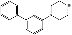 1-(3-ビフェニリル)ピペラジン 化学構造式