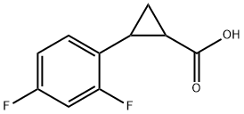 2-(2,4-二氟苯基)环丙烷-1-羧酸 结构式