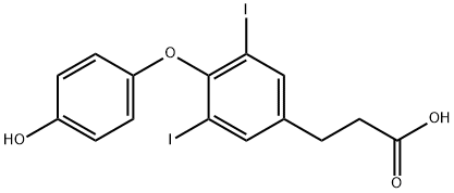 3,5-ジヨードチロプロピオン酸 化学構造式