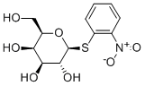 1-S-(2-ニトロフェニル)-1-チオ-β-D-ガラクトピラノース 化学構造式