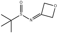 3-[(叔丁基亚磺酰基)亚氨基]氧杂环丁烷,1158098-73-7,结构式