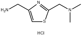 N-{[4-(アミノメチル)-1,3-チアゾール-2-イル]メチル}-N,N-ジメチルアミン二塩酸塩 化学構造式