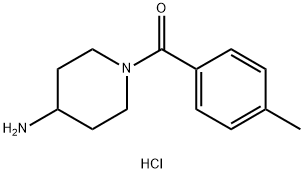 1-(4-methylbenzoyl)piperidin-4-amine hydrochloride Struktur