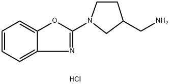 [1-(1,3-benzoxazol-2-yl)pyrrolidin-3-yl]methylamine hydrochloride 化学構造式