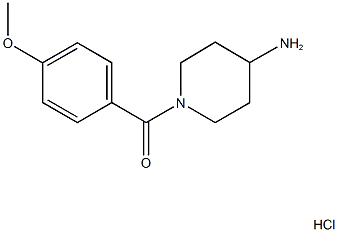 (4-Aminopiperidin-1-yl)(4-methoxyphenyl)methanone hydrochloride Struktur