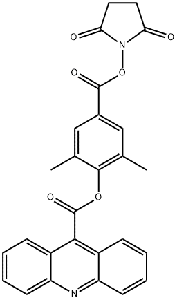 2',6'-DiMethylcarbonylphenyl 9-Acridinecarboxylate 4'-NHS Ester Structure