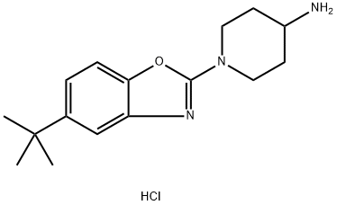 1-(5-tert-butyl-1,3-benzoxazol-2-yl)piperidin-4-amine hydrochloride Structure
