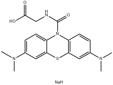 10-(羧甲基氨基羰基)-3,7-双(二甲氨基)吩噻嗪钠盐, 115871-18-6, 结构式