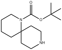 TERT-ブチル 1,9-ジアザスピロ[5,5]ウンデカン-1-カルボキシレート 化学構造式