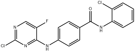 4-(2-chloro-5-fluoropyriMidin-4-ylaMino)-N-(2-chlorophenyl)benzaMide Structure