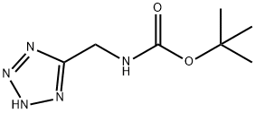 (2H-四唑-5-基甲基)氨基甲酸叔丁酯 结构式