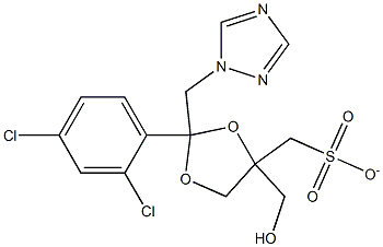 2-(2,4-DICHLOROPHENYL)-2-(1,2,4-TRIAZOL-1-YL METHYL)-1,3-DIOXALANE-4-YL METHYL METHANE SULFONATE 结构式