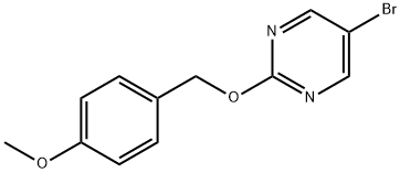 5-ブロモ-2-(4-メトキシベンジルオキシ)ピリミジン 化学構造式