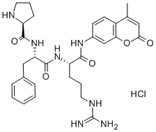 PRO-PHE-ARG 7-AMIDO-4-METHYLCOUMARIN HYDROCHLORIDE Struktur