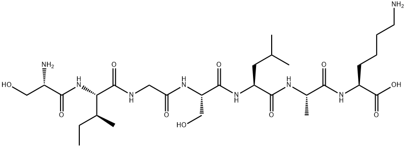 SER-ILE-GLY-SER-LEU-ALA-LYS, 115918-58-6, 结构式