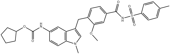 ザフィルカストP-トリル異性体 化学構造式