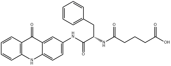 N-(N-GLUTARYL-L-PHENYLALANYL)-2-AMINOACRIDONE 化学構造式