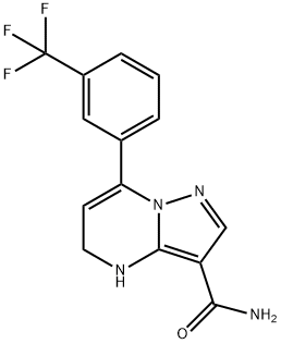 4,5-DIHYDRO-7-[3-(TRIFLUOROMETHYL)PHENYL]PYRAZOLO[1,5-A]PYRIMIDINE-3-CARBOXAMIDE