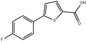 5-(4-氟苯基)噻吩-2-羧酸,115933-30-7,结构式