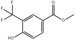 4-ヒドロキシ-3-(トリフルオロメチル)安息香酸メチル 化学構造式