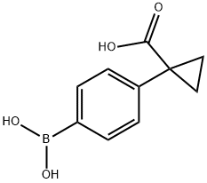 4-(1-カルボキシシクロプロピル)フェニルボロン酸 化学構造式