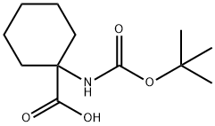 1-(BOC-アミノ)シクロヘキサンカルボン酸 化学構造式