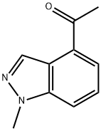1-(1-メチル-1H-インダゾール-4-イル)エタノン 化学構造式