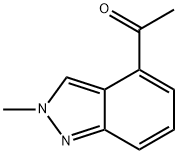 4-アセチル-2-メチル-2H-インダゾール 化学構造式
