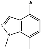 4-溴-1,7-二甲基-1氢-吲唑,1159511-79-1,结构式