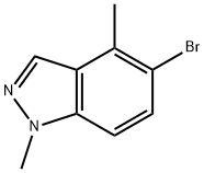 5-bromo-1,4-dimethyl-1H-indazole Struktur