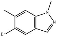 5-bromo-1,6-dimethyl-1H-indazole Struktur