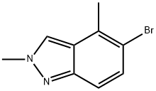 5-bromo-2,4-dimethyl-2H-indazole Struktur