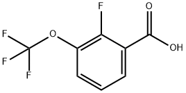 2-フルオロ-3-(トリフルオロメトキシ)安息香酸 化学構造式