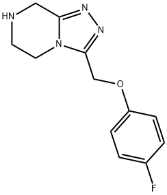 3-(4-Fluoro-phenoxymethyl)-5,6,7,8-tetrahydro-[1,2,4]triazolo[4,3-a]pyrazine Struktur