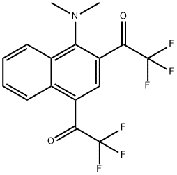 2,4-Bis(trifluoroacetyl)-1-(N,N-dimethylamino)naphthalene 化学構造式