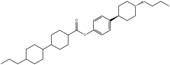TRANS,TRANS-4-(TRANS-4-BUTYLCYCLOHEXYL)-PHENYL 4''-PROPYLBICYCLOHEXYL-4-CARBOXYLATE Structure