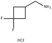 (3,3-ジフルオロシクロブチル)メタンアミン塩酸塩 化学構造式