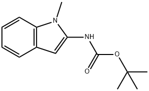 2-N-BOC-氨基-1-甲基吲哚, 1159826-71-7, 结构式