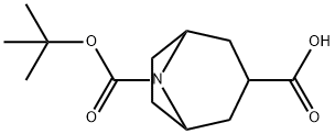 N-BOC-8-AZABICYCLO[3.2.1]OCTANE-3-CARBOXYLIC ACID Structure