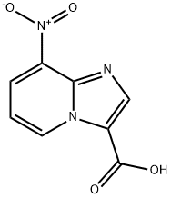 IMidazo[1,2-a]pyridine-3-carboxylic acid, 8-nitro- Structure