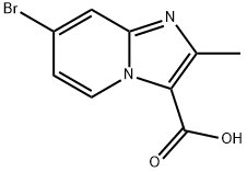 7-溴-2-甲基咪唑并〔1,2-A〕吡啶-3-羧酸 结构式