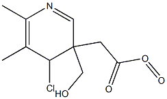 5-Acetoxymethyl-2,3-dimethyl-4-chloropyridine N-oxide Struktur
