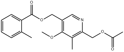6-Acetoxymethyl-4-methoxy-5-methyl-3-pyridylmethanol o-Toluate 结构式