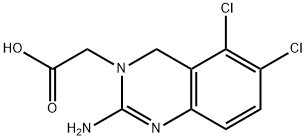 2-氨基-5,6-二氯-3(4H)-喹唑啉乙酸, 1159977-03-3, 结构式
