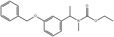N-[1-(3’-Benzyloxyphenyl)ethyl]-N-methyl-O-ethylcarbamate Struktur