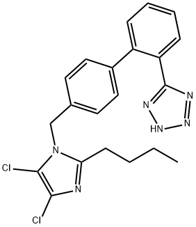5-Deshydroxymethyl-5-chloro Losartan  (Losartan Impurity K) Structure