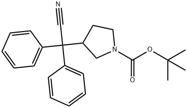 2,2-Diphenyl-2-(1-Boc-3-pyrrolidinyl)acetonitrile Struktur