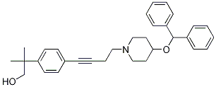 4-[4-(Diphenylmethoxy)-1-piperidinyl]-1-[4-[(2-hydroxy-1,1-dimethyl)ethyl]phenyl]butyne Structure